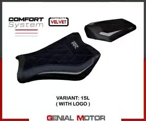 ThJo[ Janela xxbg Comf VXe SL + S T.I.z_ CBR1000RR 2008-2016- Saddle cover Janela velvet Comf system SL + logo T.I. Honda CBR 1000 RR 2008-2016-