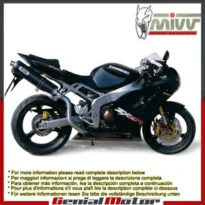 Mivv rC}t[ I[o J[{t@Co[ nC JTL Zx-6 Rr 2003 - 2004p Mivv Exhaust Muffler Oval Carbon Fiber High for Kawasaki Zx-6 Rr 2003 - 2004