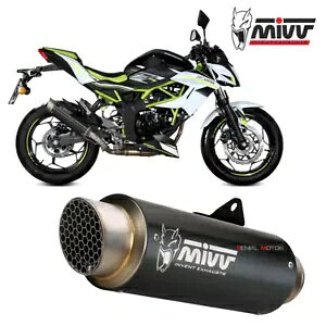 Mivv rC}t[ GP PRO ubNCmbNX ubNLbg JTL Z 125 2019 - 2024p Mivv Exhaust Muffler GP PRO Black Inox black kat for KAWASAKI Z 125 2019 - 2024