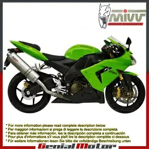 Mivv rC}t[ I[o `^ nC JTL Zx-10 R 2004 - 2005p Mivv Exhaust Muffler Oval Titanium High for Kawasaki Zx-10 R 2004 - 2005