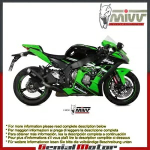 Mivv エキゾーストマフラー GP PRO ブラック ステンレススチール Kawasaki Zx-10 R 2016 - 2018 Mivv Exhaust Muffler GP PRO Black Stainless Steel Kawasaki Zx-10 R 2016 - 2018