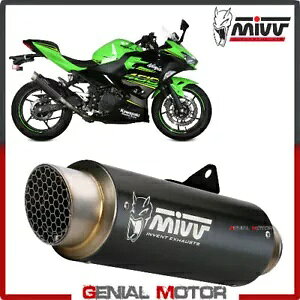 Mivv GL][Xg}t[ GP PRO Black Inox black kat KAWASAKI NINJA 400 2018 2020 Mivv Exhaust Muffler GP PRO Black Inox black kat KAWASAKI NINJA 400 2018 2020