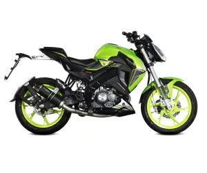 �t���V�X�e���G�L�]�[�X�g�X�g�[�� GP �u���b�N�J�[�{���L���b�v KEEWAY RKF 125 2021 - 2024 �p Full System Exhaust Storm GP Black carbon cap for KEEWAY RKF 125 2021 - 2024 �y���s�A���i�z