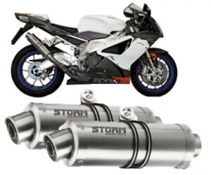 Mivv マフラー GP スチール製エキゾーストストーム アプリリア RSV 1000 2004 - 2008用 Exhaust Storm by Mivv Mufflers Gp Steel for Aprilia Rsv 1000 2004 - 2008