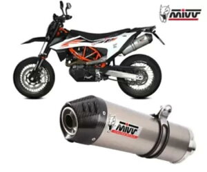 Mivv }t[ XbvI GL][Xg I[o `^ J[{ Lbv KTM 690 SMC R 2020 - 2023 Mivv Muffler slip-on exhaust OVAL Titanium carbon cap KTM 690 SMC R 2020 - 2023