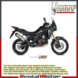 Mivv GL][Xg}t[ I[o `^ z_ CRF 1000 L Africa Twin 2016 - 2018 Mivv Exhaust Muffler Oval Titanium Honda Crf 1000 L Africa Twin 2016 - 2018