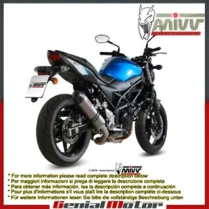 Mivv rC}t[ I[o `^ J[{Lbvt XYL Sv 650 2016 - 2018p Mivv Exhaust Muffler Oval Titanium With Carbon Cap for Suzuki Sv 650 2016 - 2018