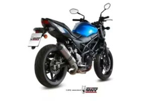 Mivv rC}t[ I[o `^ J[{Lbvt XYL Sv 650 2016 - 2023p Mivv Exhaust Muffler Oval Titanium With Carbon Cap for Suzuki Sv 650 2016 - 2023