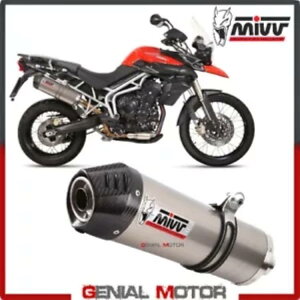 Mivv GL][Xg}t[ I[o `^Jbg TRIUMPH TIGER 800 XC-R XRX XCX 2011 2016 Mivv Exhaust Muffler Oval Titanium kat TRIUMPH TIGER 800 XC-R XRX XCX 2011 2016