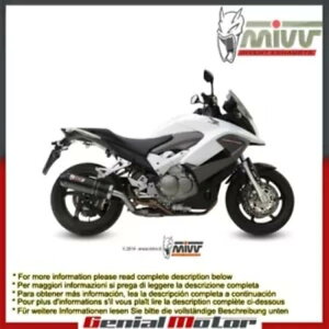 Mivv rC}t[ I[o J[{ J[{Lbvt z_ NXi[ 2011 - 2014 Mivv Exhaust Muffler Oval Carbon with Carbon Cap Honda Crossrunner 2011 - 2014