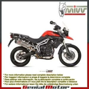 Mivv rC}t[ I[o `^ J[{Lbvt gCAt ^CK[ 800 2011 2016 Mivv Exhaust Muffler Oval Titanium With Carbon Cap Triumph Tiger 800 2011 2016