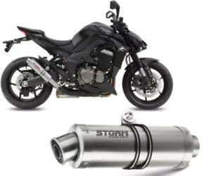 Mivv }t[ GP X`[GL][XgXg[ JTL Z 1000 2014 - 2016 Exhaust Storm by Mivv Mufflers Gp Steel for Kawasaki Z 1000 2014 - 2016