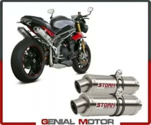 Exhaust Storm by Mivv }t[ GP X`[ for Triumph Speed Triple 2016 - 2018 Exhaust Storm by Mivv Mufflers Gp Steel for Triumph Speed Triple 2016 - 2018