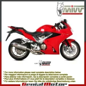 Mivv rC}t[ I[o `^ J[{Lbvt z_ Vfr 800 F 2014 - 2018 Mivv Exhaust Muffler Oval Titanium With Carbon Cap Honda Vfr 800 F 2014 - 2018