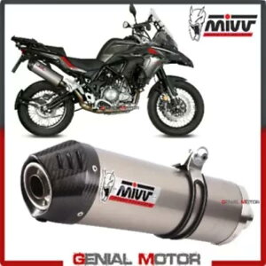 Mivv GL][Xg}t[ I[o `^ J[{ Lbv Jbg BENELLI TRK 502 X 2018 2020 Mivv Exhaust Muffler Oval Titanium Carbon Cap kat BENELLI TRK 502 X 2018 2020