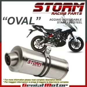 tVXeXg[ by Mivv }t[I[oX`[ Kawasaki Versys 650 2015 15 Full System Storm by Mivv Muffler Oval Steel for Kawasaki Versys 650 2015 15