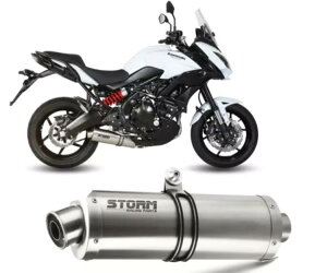 tVXe Xg[ by Mivv }t[ I[o X`[ JTL FVX 650 2015 - 2020p Full System Storm by Mivv Muffler Oval Steel for Kawasaki Versys 650 2015 - 2020