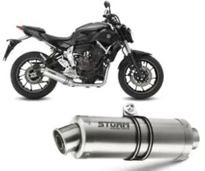 tVXe Xg[ by Mivv }t[ I[o X`[ Rv[g }n Mt-07 2014 - 2020 Full System Storm by Mivv Muffler Oval Steel Complete Yamaha Mt-07 2014 - 2020