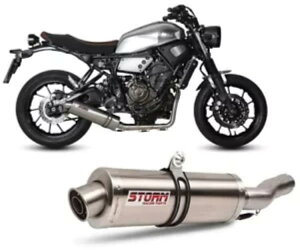 tVXe Xg[ by Mivv }t[ I[o X`[ Rv[g }n XSR 700 2016 - 2023 Full System Storm by Mivv Muffler Oval Steel Complete Yamaha Xsr 700 2016 - 2023