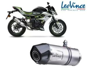 }t[ Leovince LV ONE EVO INOX F KAWASAKI Z 125 2019 - 2023 14293E Exhaust Leovince LV ONE EVO INOX approved KAWASAKI Z 125 2019 - 2023 14293E