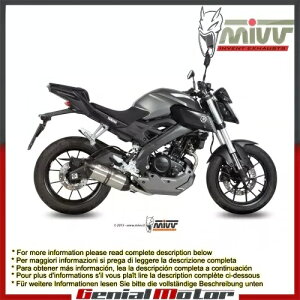 Mivv �R���v���[�g�G�L�]�[�X�g Suono �X�e�����X�X�`�[�� ���}�n Mt-125 2015 - 2018 �p Mivv Complete Exhaust Suono Stainless Steel for Yamaha Mt-125 2015 - 2018 �y���s�A���i�z