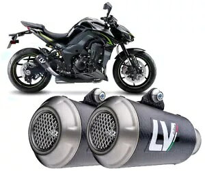 2 }t[ Leovince LV-10 J[{Fς݁AKAWASAKI Z 1000 2017 - 2020 2 Exhausts Leovince LV-10 Carbon Approved for KAWASAKI Z 1000 2017 - 2020