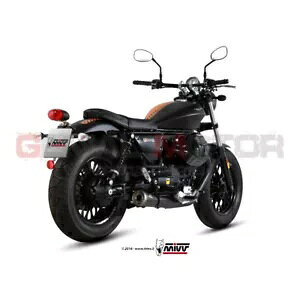 Mivv GL][Xg}t[ Wu ubN X`[ Moto Guzzi V9 Bobber Roamer 2016 - 2022 Mivv Exhaust Mufflers Ghibli Black Steel Moto Guzzi V9 Bobber Roamer 2016 - 2022