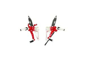 ���߉\�ȃ��A�Z�b�g �V���o�[���b�h Ducabike Ducati Monster S4r 2003 - 2008�p Adjustable Rearset Silver-red Ducabike For Ducati Monster S4r 2003 - 2008