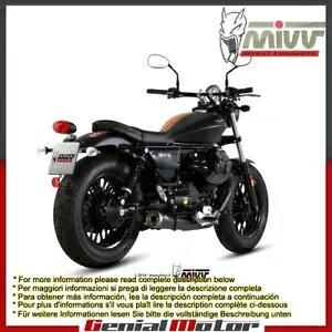 Mivv �r�C�}�t���[ �W�u�� �u���b�N �X�`�[�� Moto Guzzi V9 Bobber Roamer 2016 �p Mivv Exhaust Mufflers Ghibli Black Steel for Moto Guzzi V9 Bobber Roamer 2016
