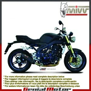 Mivv rC}t[ Suono ubN X`[ [ gCAt Xs[h gv 2007 - 2010p Mivv Exhaust Muffler Suono Black Steel Low for Triumph Speed Triple 2007 - 2010