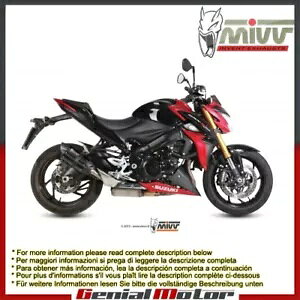 Mivv rC}t[ Suono ubN XeXX`[ XYL GSX-S 1000 2015 - 2018 Mivv Exhaust Muffler Suono Black Stainless Steel Suzuki Gsx-S 1000 2015 - 2018