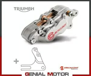 Au[LLp[Lbg DISCACCIATI 4P TbvXy[T[ gCAt {lr XN Vo[ Rear Brake Caliper Kit DISCACCIATI 4P Supp Spacer Triumph Bonneville Scra Silver