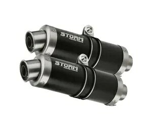 rCXg[ by Mivv }t[ I[o Nero X`[ XYL Sv 1000 2003 - 2006p Exhaust Storm by Mivv Mufflers Oval Nero Steel for Suzuki Sv 1000 2003 - 2006