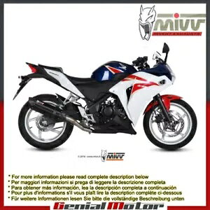 Mivv rC}t[ Suono ubN XeXX`[ z_ CBR 250 R 2011 - 2014p Mivv Exhaust Muffler Suono Black Stainless Steel for Honda Cbr 250 R 2011 - 2014