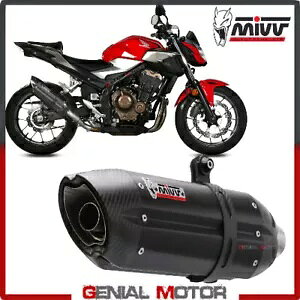 Mivv rC}t[ Suono ubNCmbNX ubNLbg z_ CB 500 F 2019 - 2020p Mivv Exhaust Muffler Suono Black Inox black kat for HONDA CB 500 F 2019 - 2020