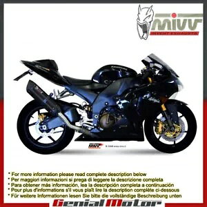 Mivv 排気マフラー Suono ブラック ステンレススチール Kawasaki Zx-10 R 2004 - 2005 Mivv Exhaust Muffler Suono Black Stainless Steel Kawasaki Zx-10 R 2004 - 2005