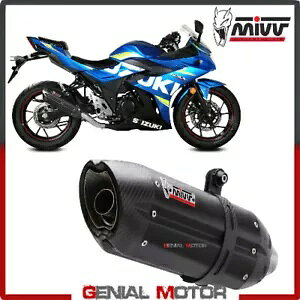 Mivv rC}t[ Suono ubNCmbNX ubNLbg XYL GSX 250 R 2017 - 2019p Mivv Exhaust Muffler Suono Black Inox black kat for SUZUKI GSX 250 R 2017 - 2019