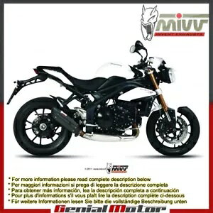 Mivv rC}t[ Suono ubN X`[ [ gCAt Xs[h gv 2011 - 2015 p Mivv Exhaust Muffler Suono Black Steel Low for Triumph Speed Triple 2011 - 2015