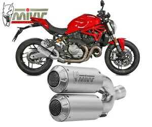 Mivv rC}t[ MK3 XeXX`[ DUCATI MONSTER 1200 2017 - 2021 p Mivv Exhaust Mufflers MK3 Stainless Steel for DUCATI MONSTER 1200 2017 - 2021