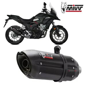 Mivv rC}t[ Suono ubNCmbNX ubNLbg z_ CB 500 X 2017 - 2020p Mivv Exhaust Muffler Suono Black Inox black kat for HONDA CB 500 X 2017 - 2020