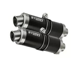 �r�C�X�g�[�� by Mivv �}�t���[ �I�[�o�� Nero �X�`�[�� �J���T�L Z 1000 2007 - 2009�p Exhaust Storm by Mivv Mufflers Oval Nero Steel for Kawasaki Z 1000 2007 - 2009