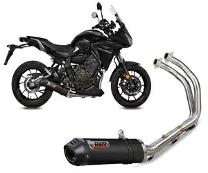 ���}�n�g���[�T�[ 7 GT 2021 - 2023 �p�R���v���[�g�G�L�]�[�X�g Mivv OVAL �J�[�{�� Complete Exhaust Mivv OVAL Carbon for Yamaha Tracer 7 GT 2021 - 2023 �y���s�A���i�z
