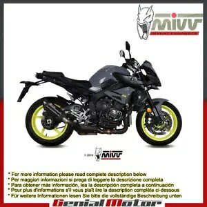 Mivv rC}t[ Suono ubN XeXX`[ }n Mt-10 2016 - 2018p Mivv Exhaust Muffler Suono Black Stainless Steel for Yamaha Mt-10 2016 - 2018