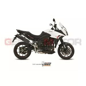 Mivv rC}t[ Suono ubN X`[ gCAt ^CK[ 1050 X|[c 2013 - 2016p Mivv Exhaust Muffler Suono Black Steel for Triumph Tiger 1050 Sport 2013 - 2016