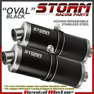 rCXg[ by Mivv }t[ I[o Nero X`[ XYL Sv 1000 2006 06p Exhaust Storm by Mivv Mufflers Oval Nero Steel for Suzuki Sv 1000 2006 06