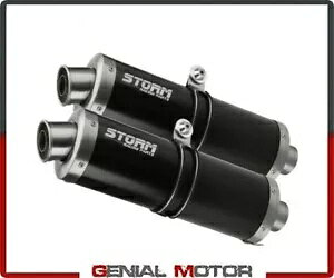 Exhaust Storm by Mivv }t[ I[o ubN }n Xt 660 X/r 2004 04 Exhaust Storm by Mivv Mufflers Oval Black Yamaha Xt 660 X/r 2004 04