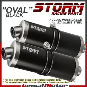 Exhaust Storm by Mivv �}�t���[ �I�[�o�� �l�� �X�`�[�� �J���T�L Z 1000 2008 08�p Exhaust Storm by Mivv Mufflers Oval Nero Steel for Kawasaki Z 1000 2008 08