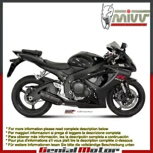 Mivv rC}t[ Suono ubN XeXX`[ XYL GSX-R 600 2006 - 2007 Mivv Exhaust Muffler Suono Black Stainless Steel Suzuki Gsx-R 600 2006 - 2007