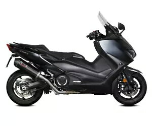 Mivv Rv[gGL][Xg I[o ubN ubN J[{ Lbv }n T-Max 560 2020 - 2021B Mivv Complete Exhaust Oval Black Black Carbon Cap Yamaha T-Max 560 2020 - 2021.