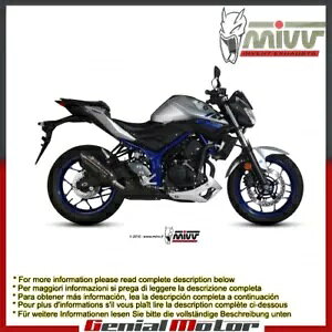 Mivv rC}t[ Suono ubN XeXX`[ }n Mt-03 2016 - 2018p Mivv Exhaust Muffler Suono Black Stainless Steel for Yamaha Mt-03 2016 - 2018